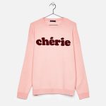 Oversized sweater with slogan